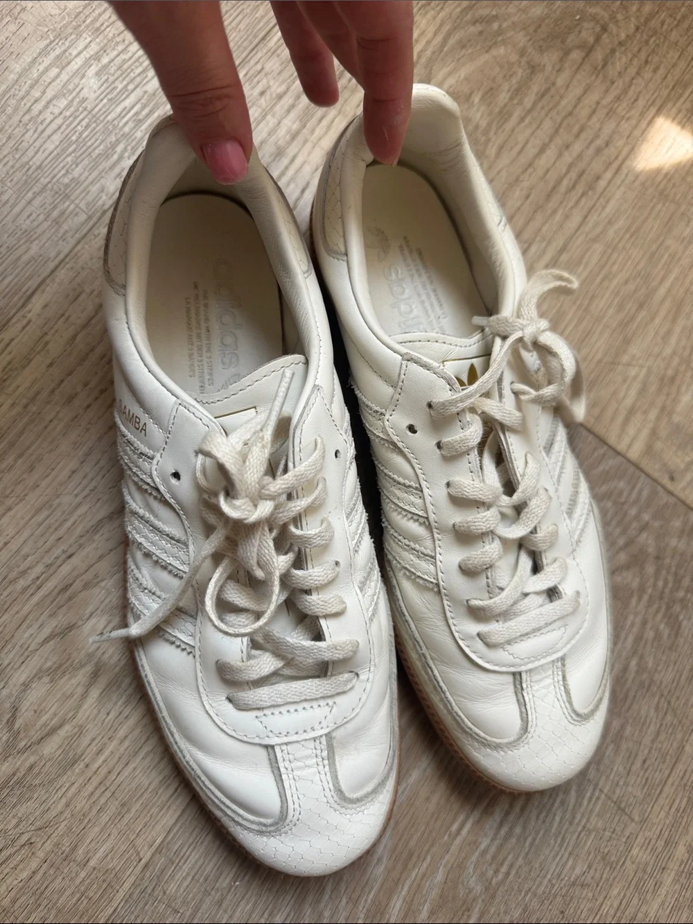 adidas Samba Sneakers - Off-White and Gum